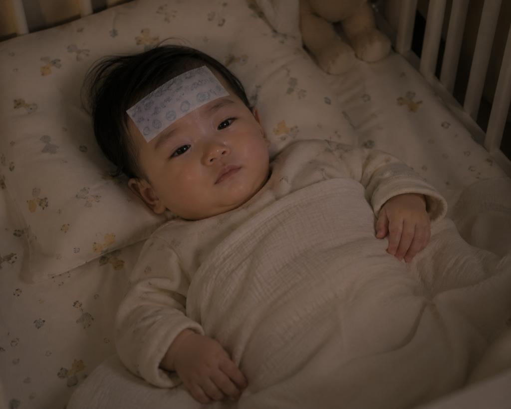 아기 열 날 때 대처 방법 밤에 아기 모습