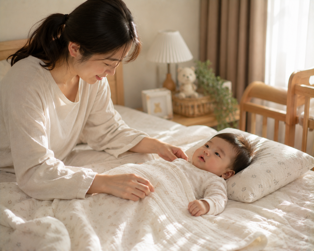 8개월 아기 낮잠 루틴을 준비하는 엄마 모습